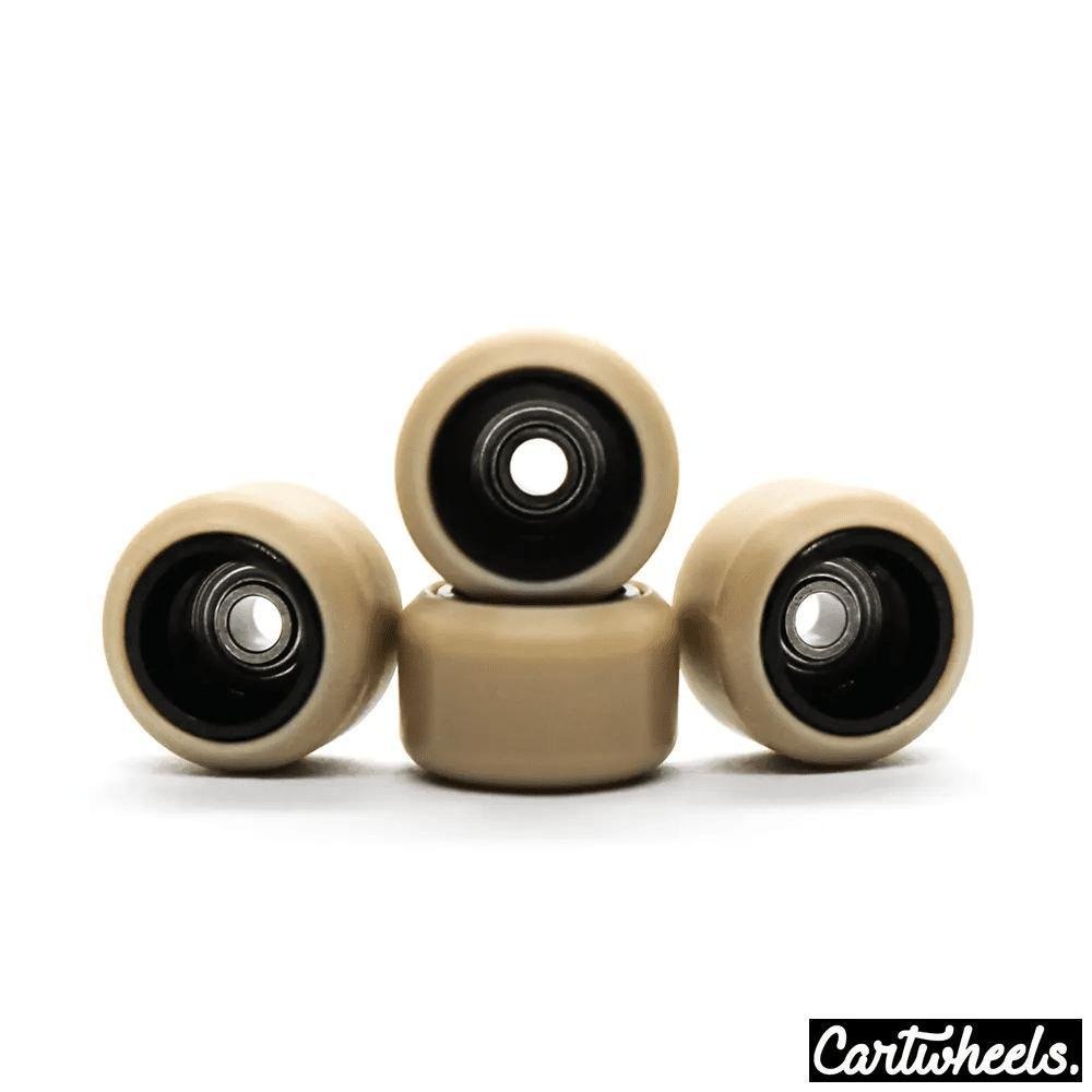 Cartwheels P5PRO Classic Fingerboard Wheels Tan-Black 7.5mm - Caramel Fingerboards - Fingerboard store