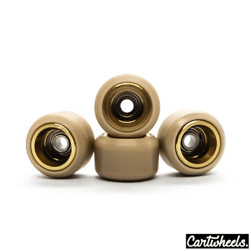 Cartwheels P5PRO Classic Fingerboard Wheels Tan - Gold 7.5mm - Caramel Fingerboards - Fingerboard store