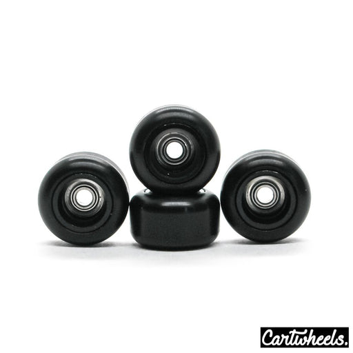 Cartwheels V4R black/black core super wheels 8.5mm - Caramel Fingerboards - Fingerboard store
