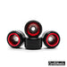 Cartwheels V4R black/red core classic wheels 7.5mm - Caramel Fingerboards - Fingerboard store