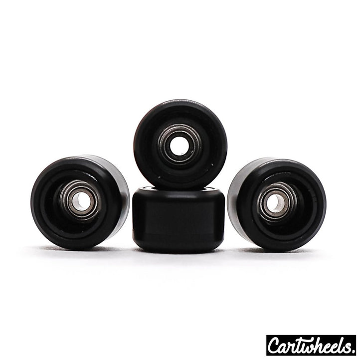 Cartwheels V4R Classic Fingerboard Wheels Black-Black 7.5mm - Caramel Fingerboards - Fingerboard store