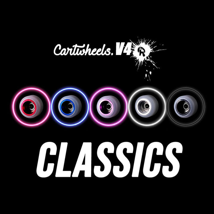 Cartwheels V4R Classic Fingerboard Wheels Black-Gold 7.5mm - Caramel Fingerboards - Fingerboard store