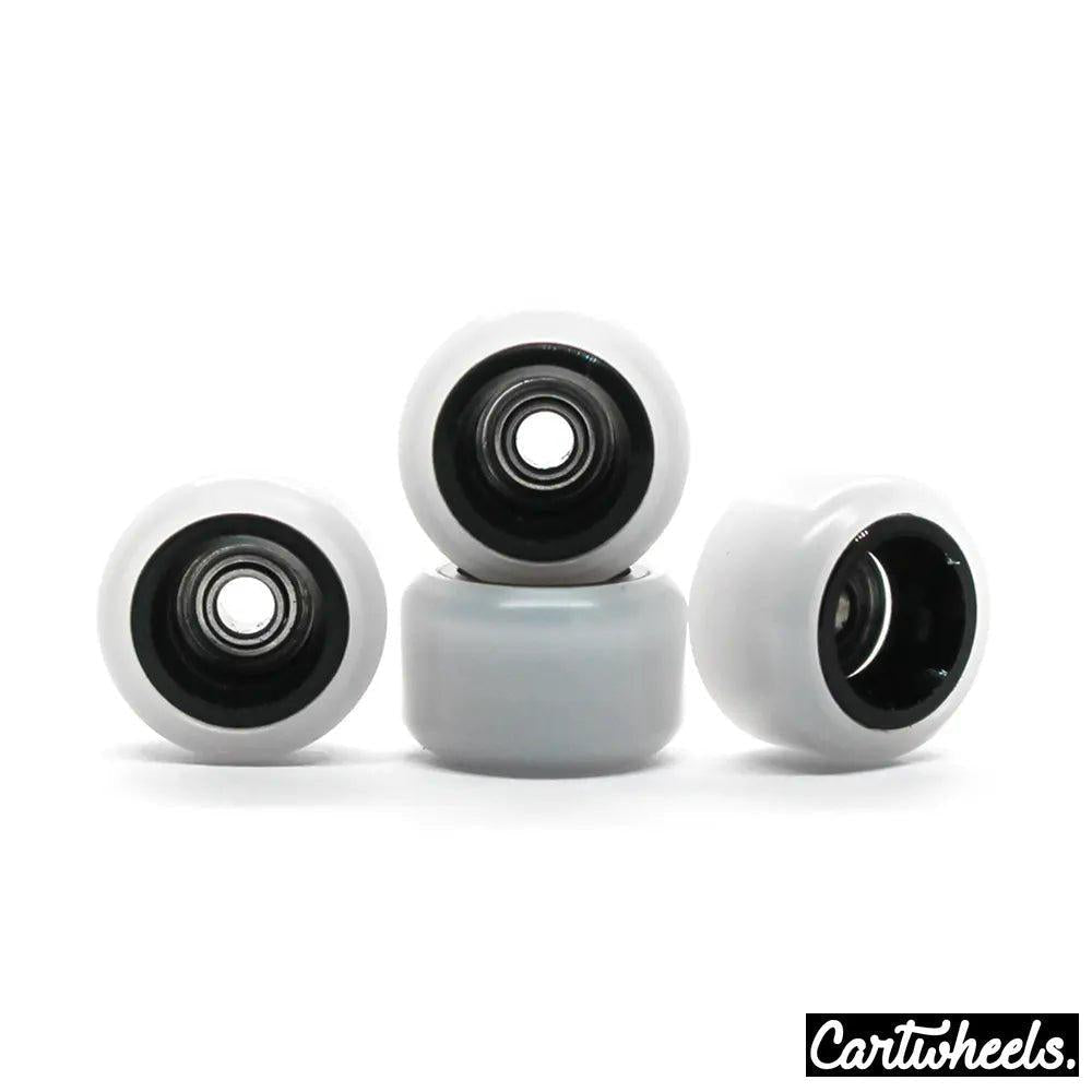 Cartwheels V4R Classic Fingerboard Wheels White-Black 7.5mm - Caramel Fingerboards - Fingerboard store