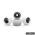 Cartwheels V4R Classic Fingerboard Wheels White-Silver 7.5mm