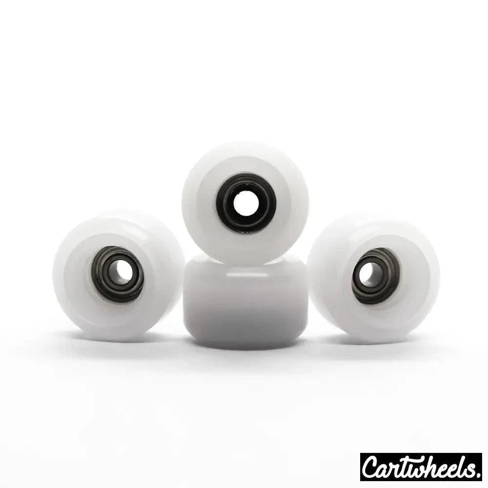 Cartwheels V4R Classic Fingerboard Wheels White-White 7.5mm - Caramel Fingerboards - Fingerboard store