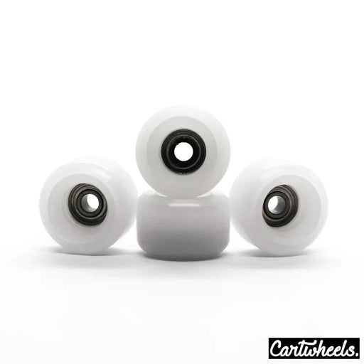 Cartwheels V4R Classic Fingerboard Wheels White-White 7.5mm - Caramel Fingerboards - Fingerboard store