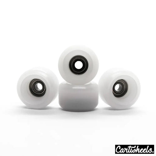 Cartwheels V4R Classic Fingerboard Wheels White - White 7.5mm - Caramel Fingerboards - Fingerboard store