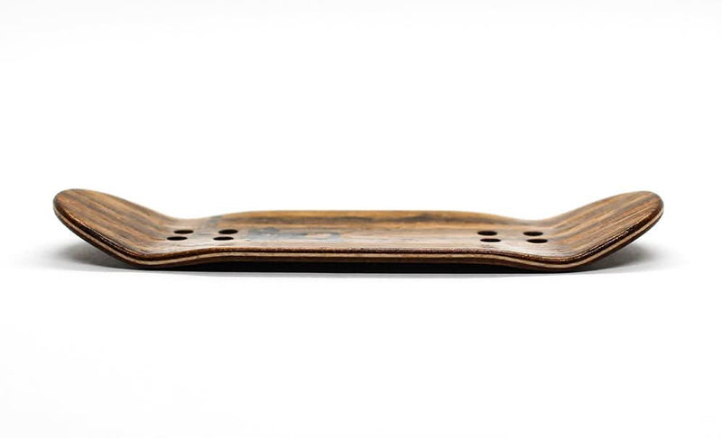 Clown dark wood grain fingerboard deck 33mm - Caramel Fingerboards - Fingerboard store