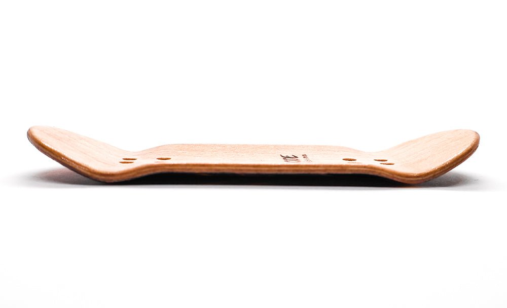 Tabla de Fingerboard Code Burnout 35,5mm - perfil lateral - Caramel Fingerboards - Tienda de fingerboard