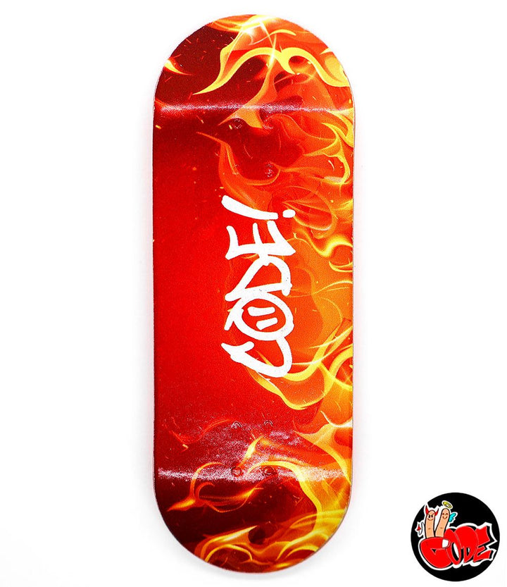 Tabla de Fingerboard Code Fire 34mm - Caramel Fingerboards - Tienda de fingerboard