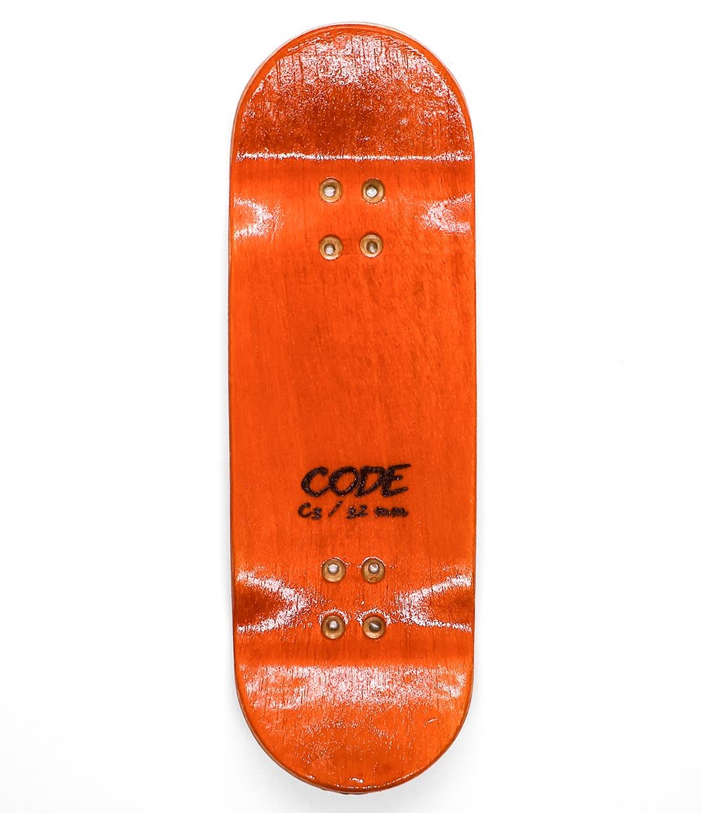 Tabla de Fingerboard Code Graffiti 32mm - vista superior - Caramel Fingerboards - Tienda de fingerboard