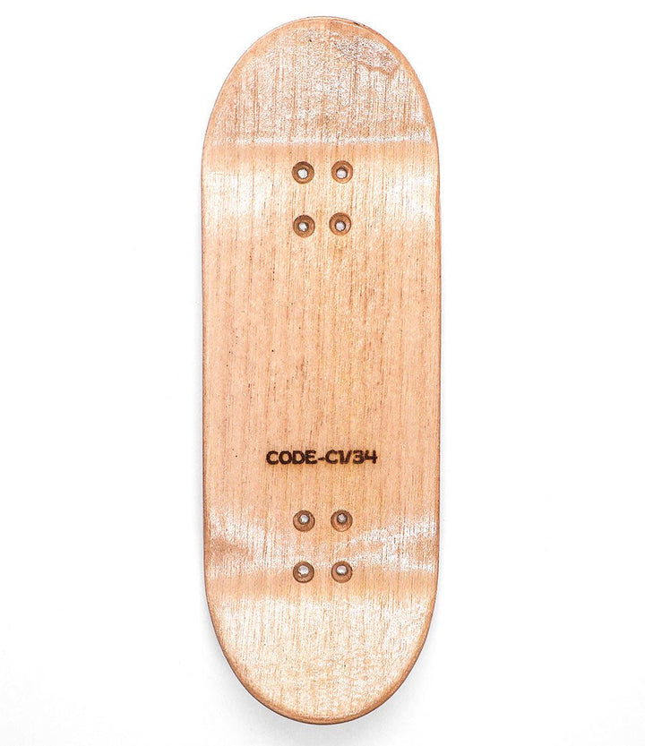 Tabla de Fingerboard Code Street Art 34mm - vista superior - Caramel Fingerboards - Tienda de fingerboard