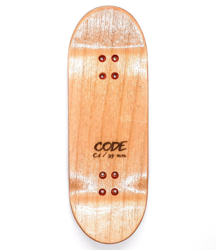 Tabla de Fingerboard Code System Error 34mm - vista superior - Caramel Fingerboards - Tienda de fingerboard