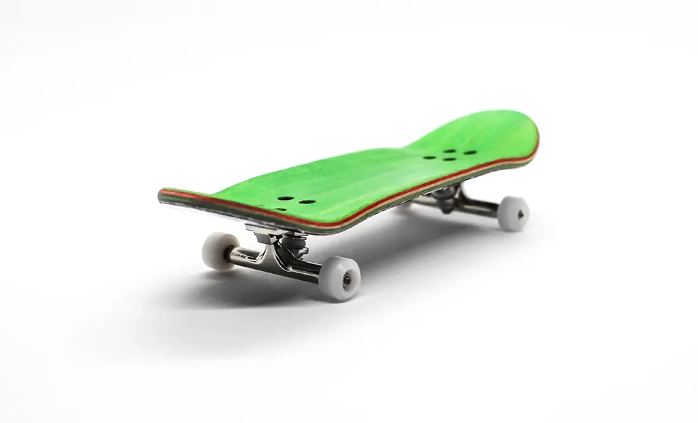 Fingerboard Completo Estándar Verde en Blanco 34mm