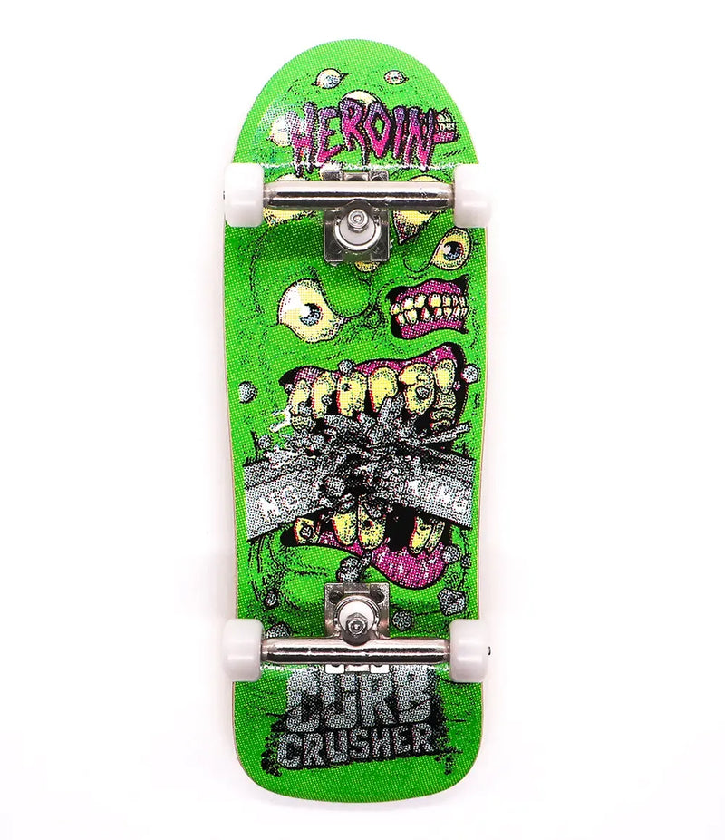 Custom x Heroin Curb Crusher Chomp Complete Fingerboard 33mm - Caramel Fingerboards - Fingerboard store