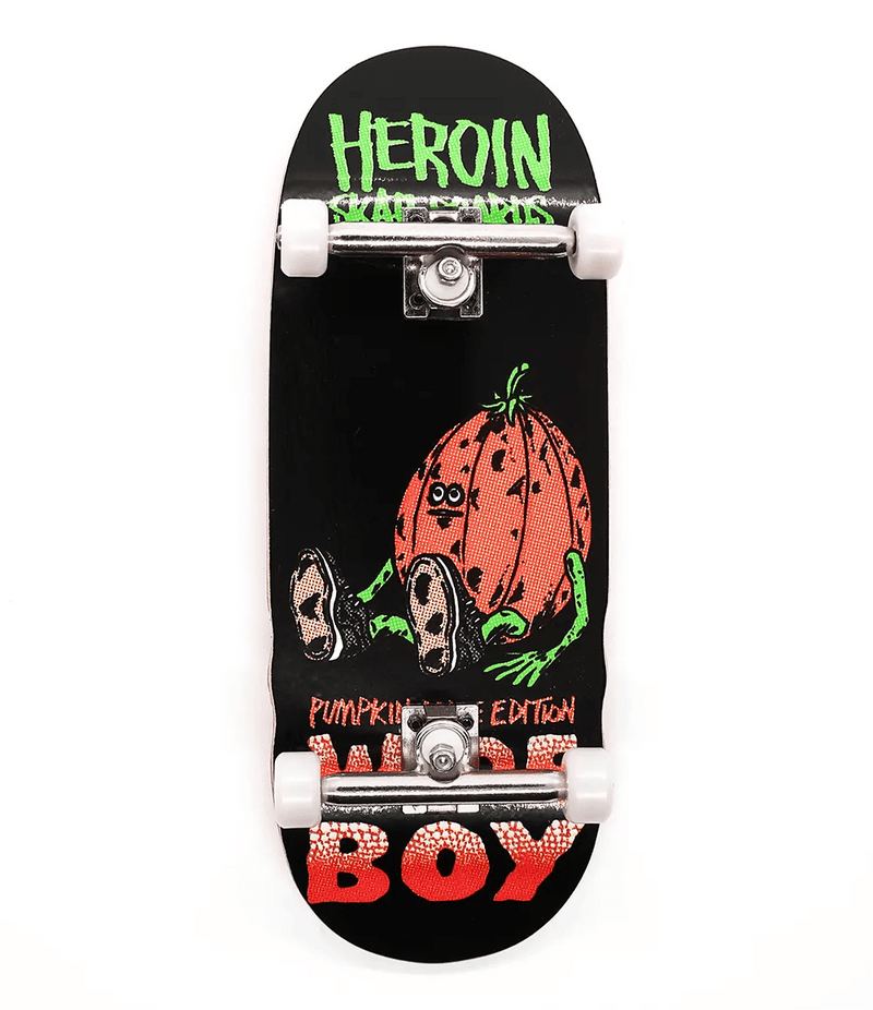 Custom x Heroin Pumpkin Wide Boy Complete Fingerboard 36.5mm - Caramel Fingerboards - Fingerboard store