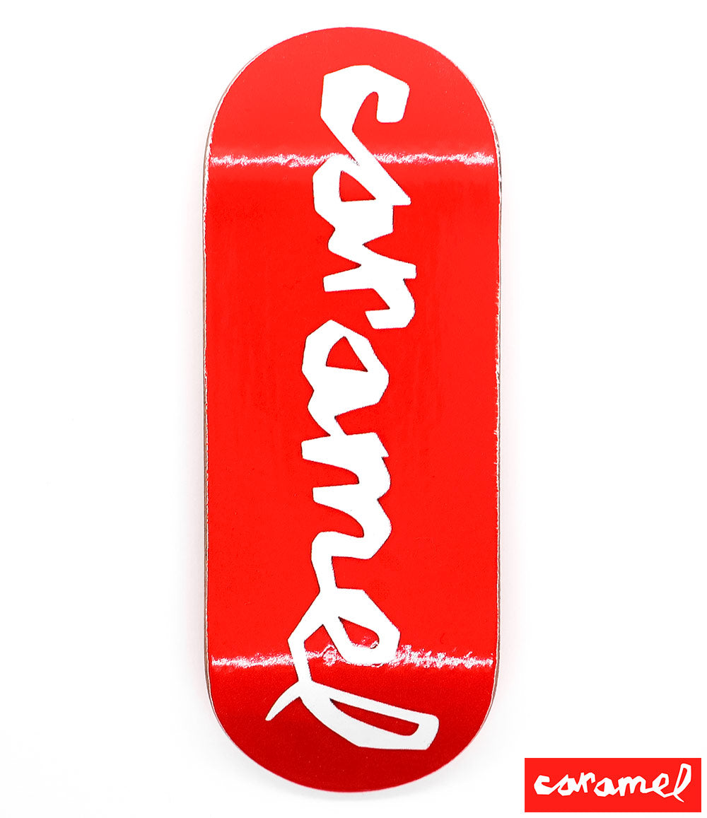 Caramel Red Logo Fingerboard Deck 36mm