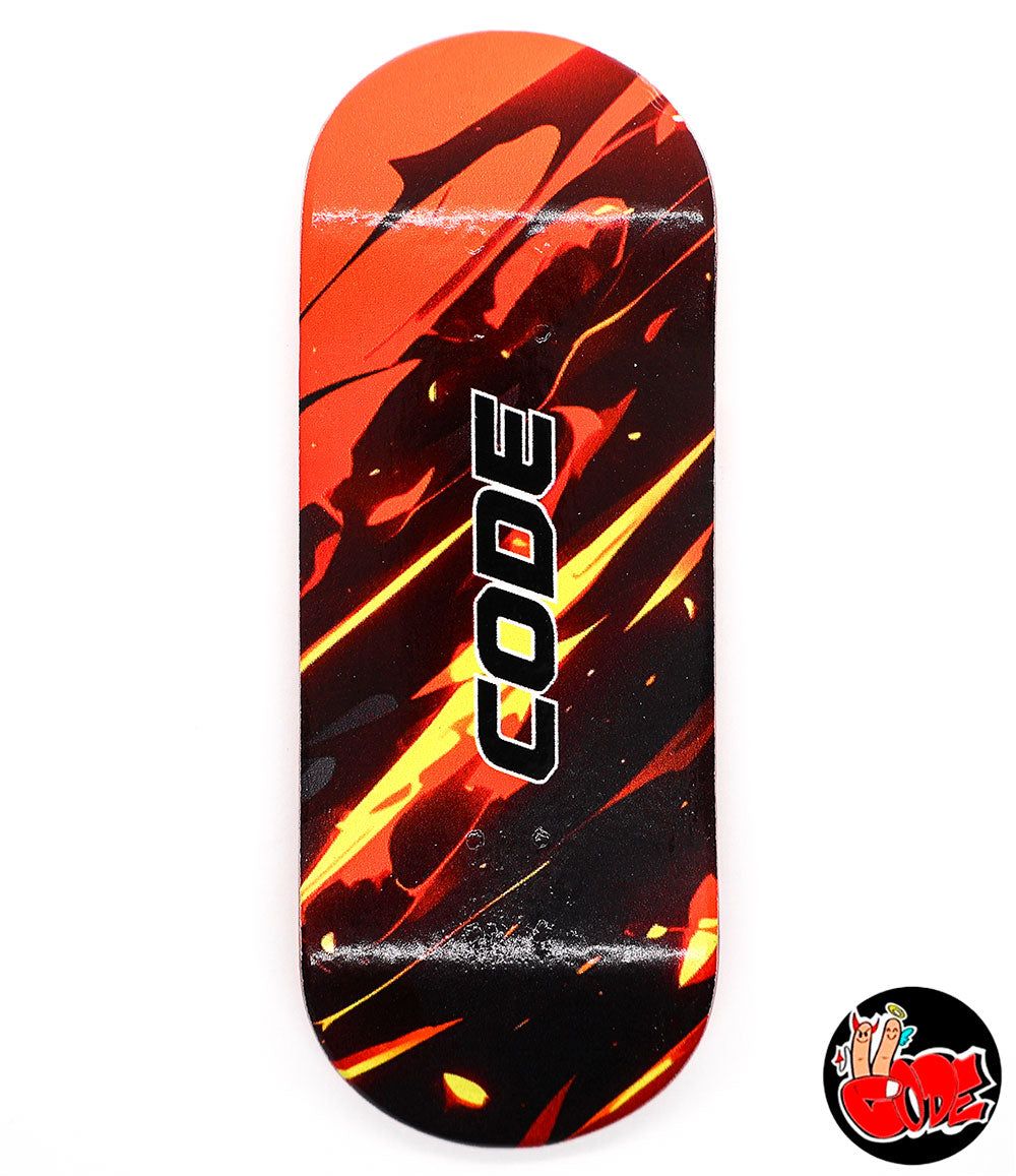Code Burnout Fingerboard Deck 35.5mm - Caramel Fingerboards - Fingerboard store