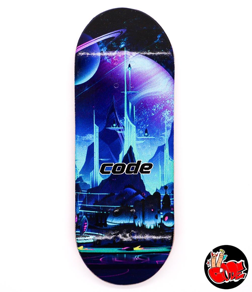 Code Neon City Fingerboard Deck 34mm - Caramel Fingerboards - Fingerboard store