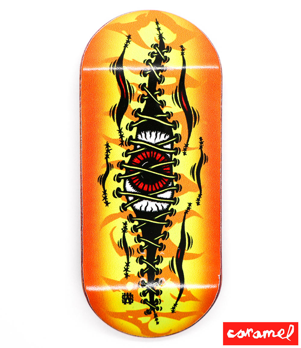 Caramel Caged Eye Fingerboard Deck 40mm