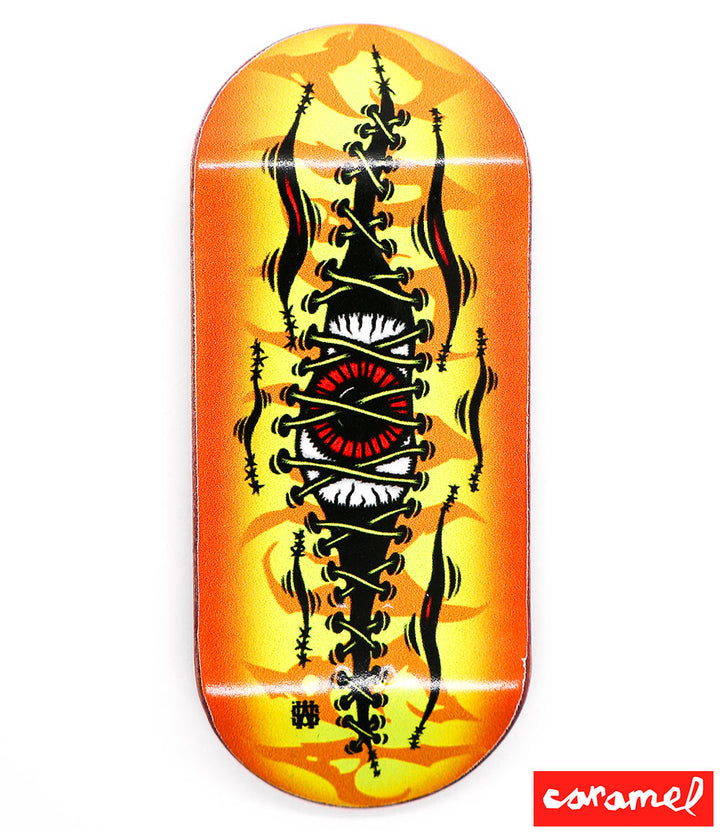 Caramel Caged Eye Fingerboard Deck 40mm