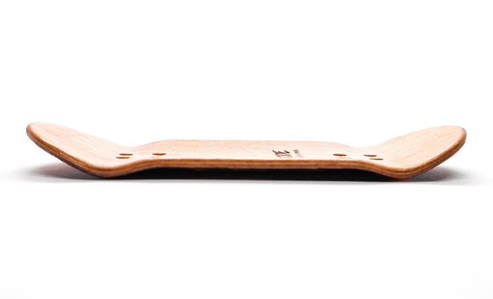 Code Burnout Fingerboard Deck 35.5mm - side profile - Caramel Fingerboards - Fingerboard store