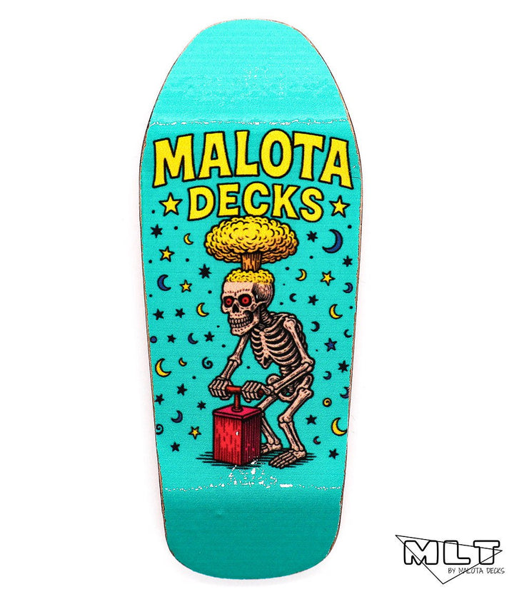 Malota Skull Blast Old School Fingerboard Deck 37mm - Caramel Fingerboards - Fingerboard store