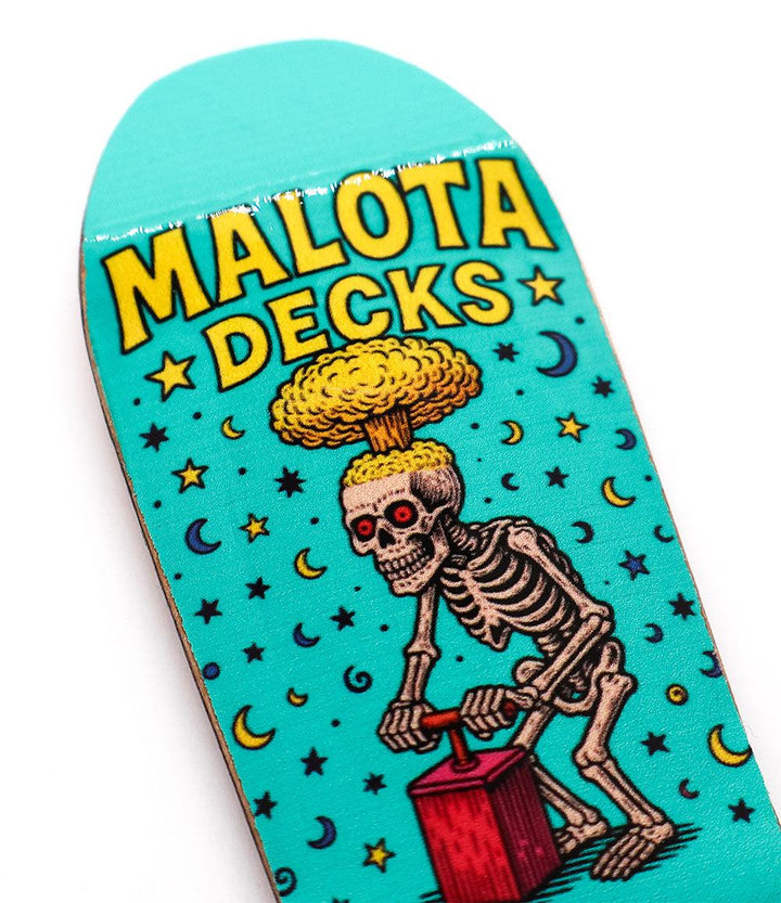 Malota Skull Blast Old School Fingerboard Deck 37mm - Caramel Fingerboards - Fingerboard store