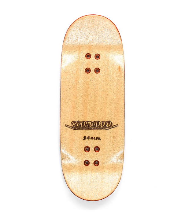 Broswood Orange Split Ply Fingerboard Deck 34mm