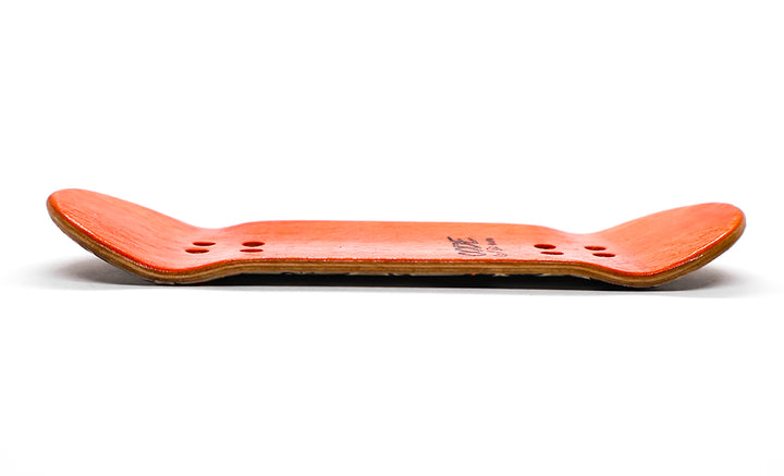 Code Graffiti Fingerboard Deck 32mm - side profile - Caramel Fingerboards - Fingerboard store