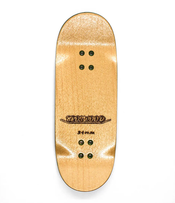 Broswood Green Split Ply Fingerboard Deck 34mm