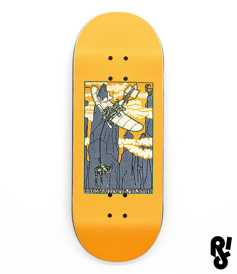 Riddle Yellow Plane Fingerboard Deck 34mm
