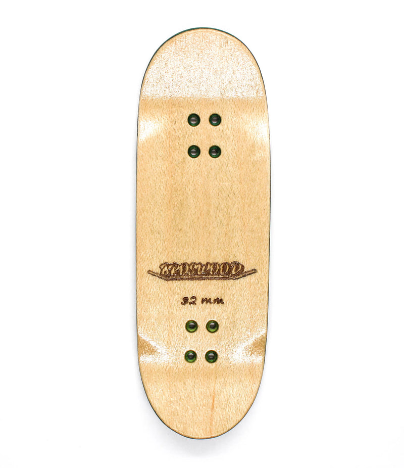 Broswood Green - one line Split Ply Fingerboard Deck 32mm - Caramel Fingerboards - Fingerboard store