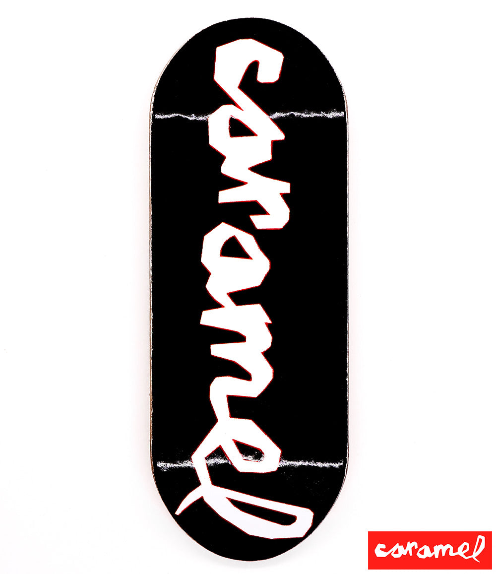 Caramel Black Logo Fingerboard Deck 34mm