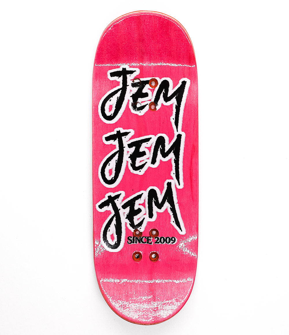 Jem x Caramel Pink Fingerboard Deck 34mm