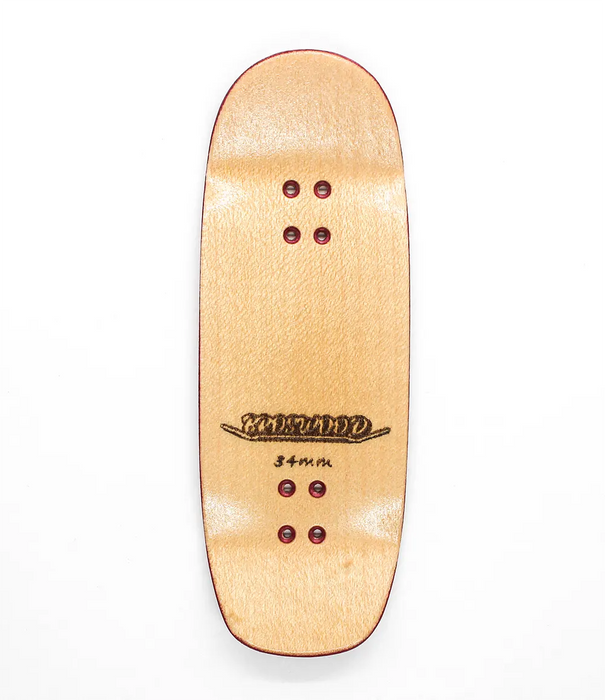 Broswood pink-yellow split ply fingerboard deck 34mm