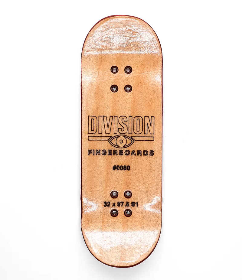 Division Silver Skull Fingerboard Deck 32mm