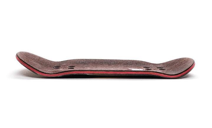 Kinkpin Dreamer BondStreet96 34mm fingerboard deck, dark wood with red middle ply.