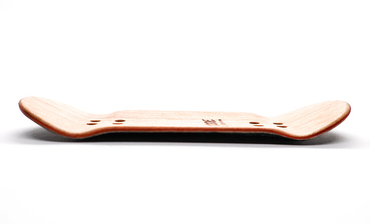 Code Talk Fingerboard Deck - side profile - Caramel Fingerboards - Fingerboard store