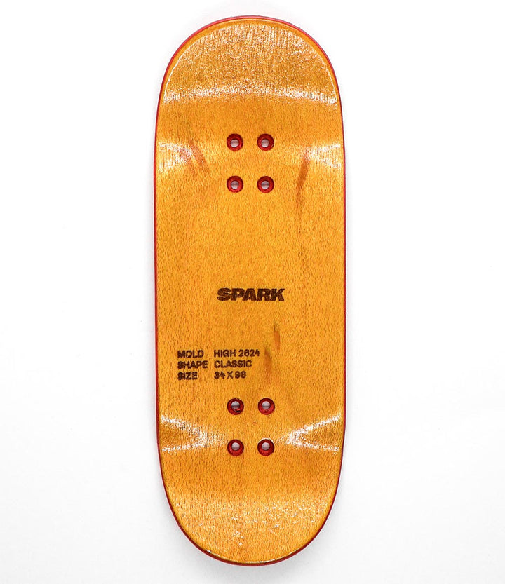 Spark Puppit Red Metal Foil Fingerboard Deck 34mm