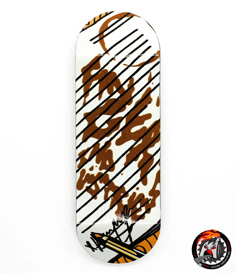 Finger Industries Letter Fingerboard Deck - Caramel Fingerboards - Fingerboard store