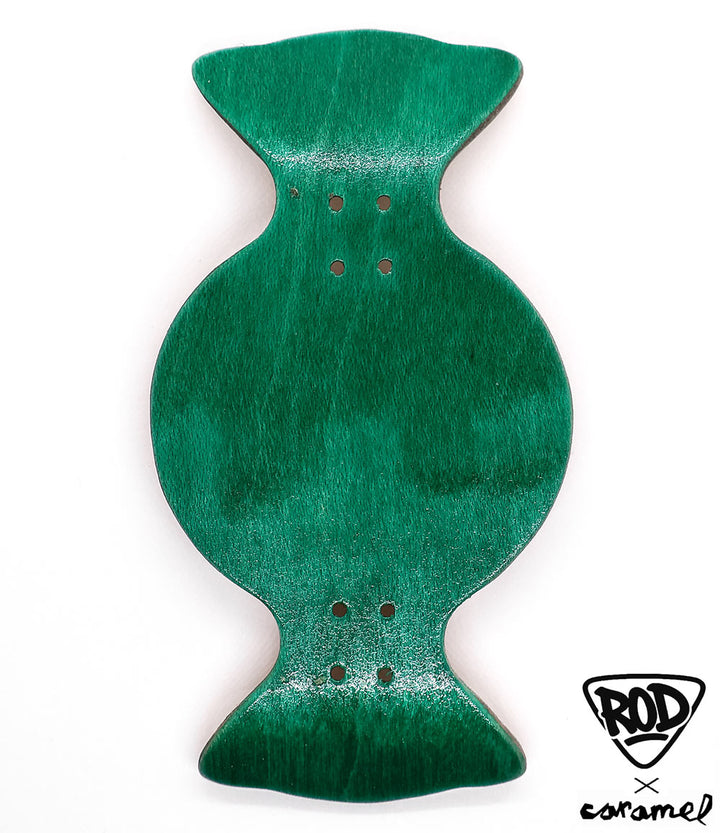 Fingerod x Caramel Green Candy Fingerboard Deck 50mm