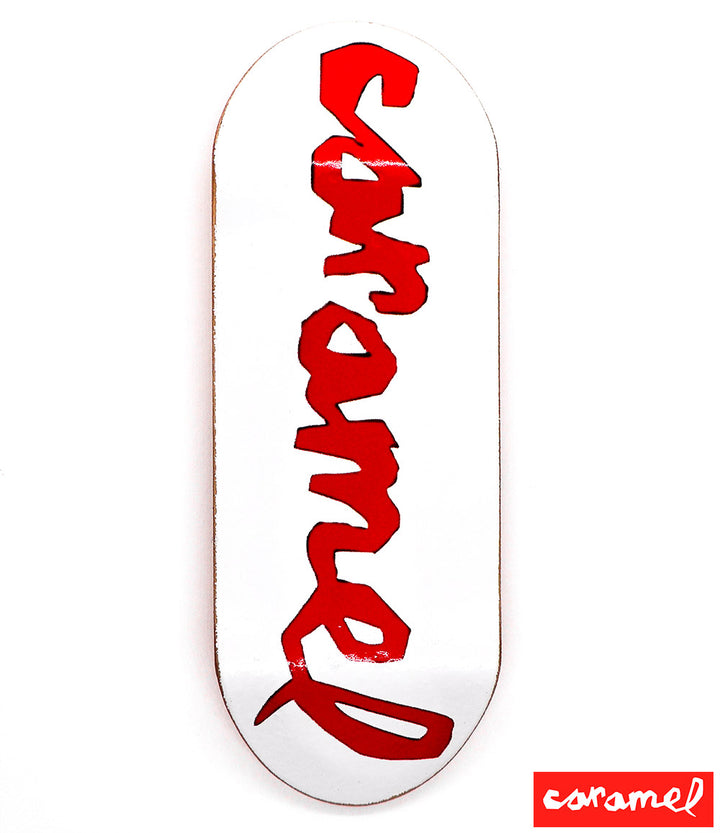 Caramel White Logo Fingerboard Deck 34mm