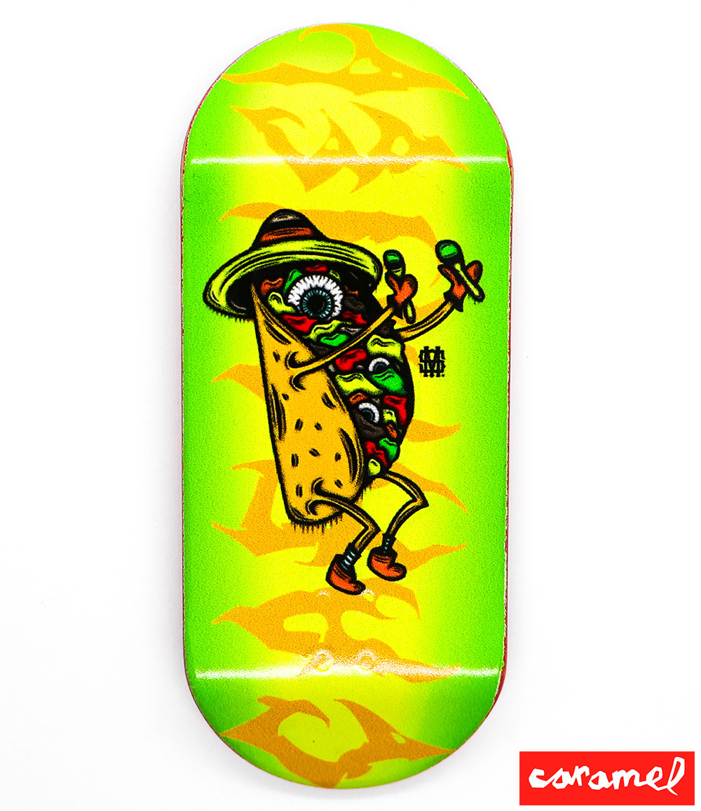Caramel Taco Monster Fingerboard Deck 40mm