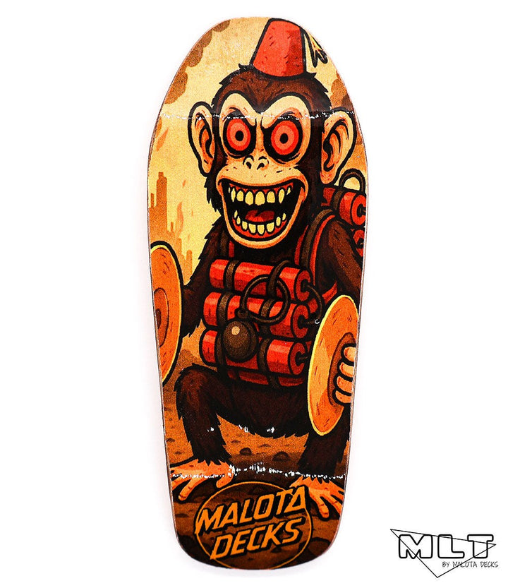 Malota Monkey Bomb Old School Fingerboard Deck 37mm - Caramel Fingerboards - Fingerboard store
