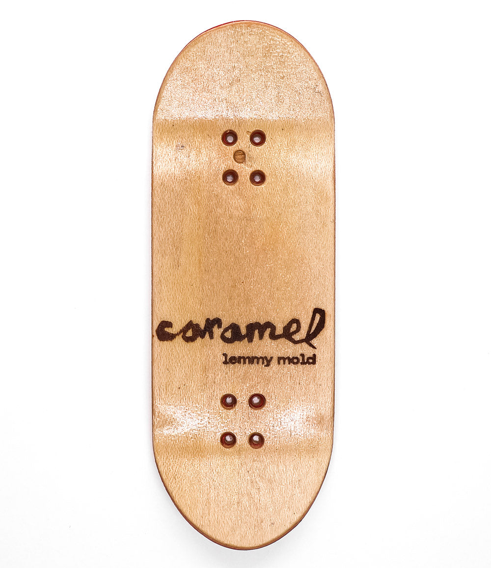 Caramel White Logo Fingerboard Deck 34mm