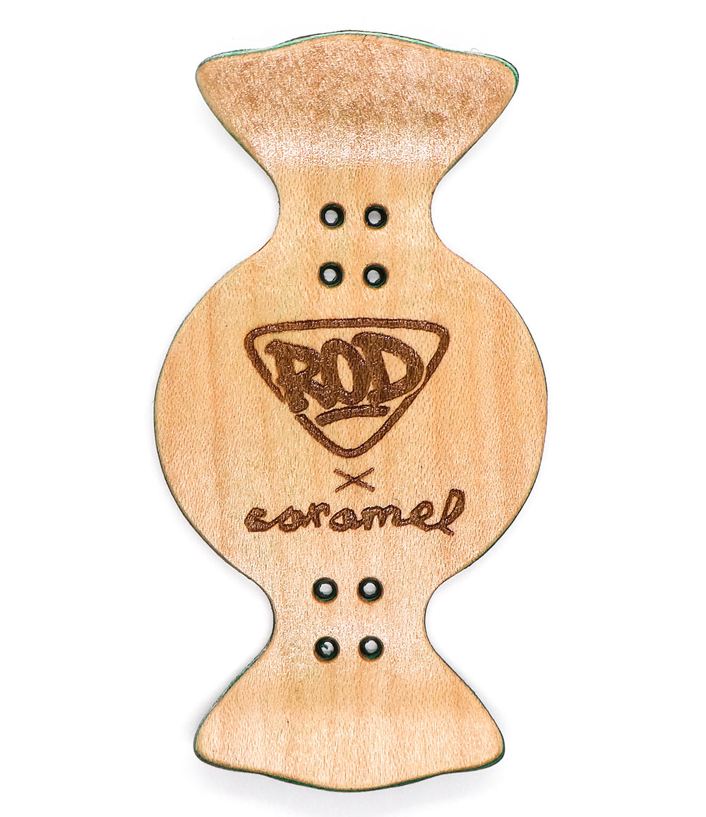 Fingerod x Caramel Green Candy Fingerboard Deck 50mm