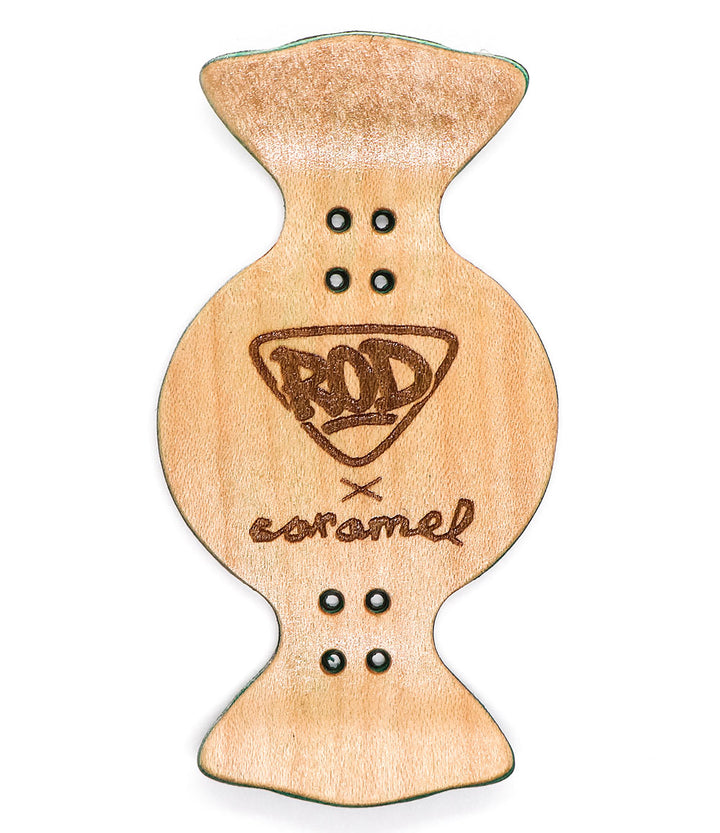 Fingerod x Caramel Green Candy Fingerboard Deck 50mm