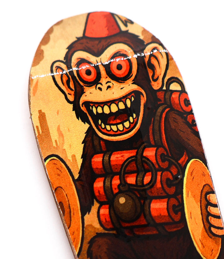 Malota Monkey Bomb Old School Fingerboard Deck 37mm - Caramel Fingerboards - Fingerboard store
