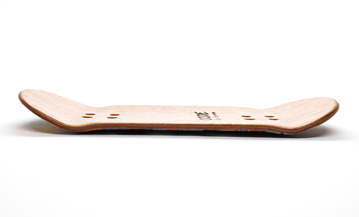Code Chaos Fingerboard Deck 34mm - side profile - Caramel Fingerboards - Fingerboard store